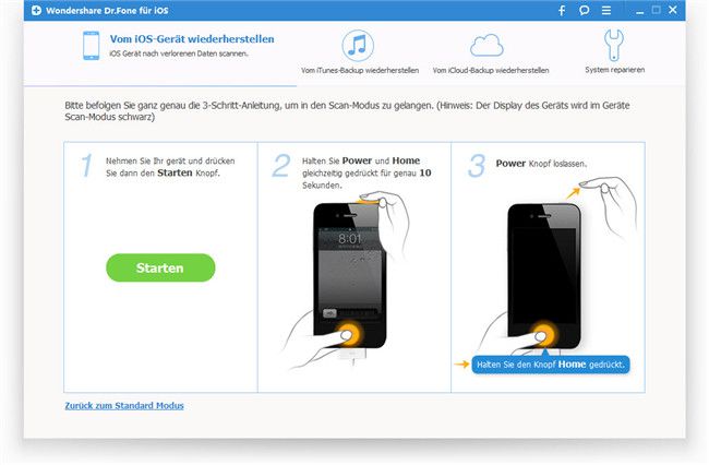 Dr.Fone für iOS Anleitung