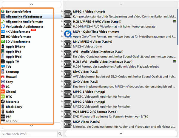 4k videos in andere formate umwandeln