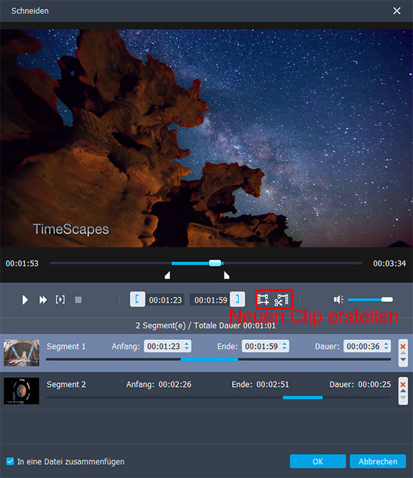 clips aus gopro 4k videos schneiden