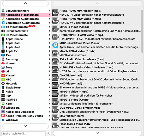 avchd converter mac profile