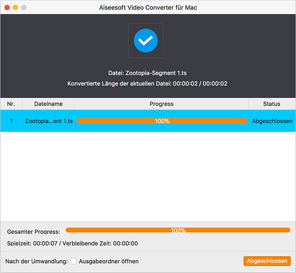 videos in ts umwandlungsvorgang mac