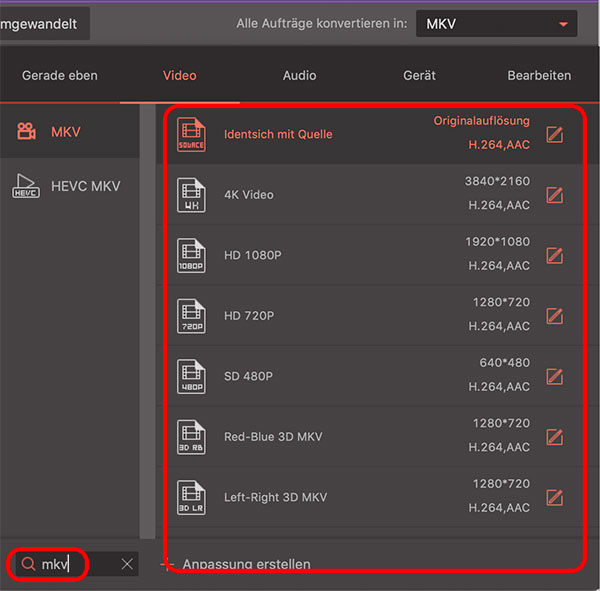 TRP MKV Converter Mac, TRP in MKV umwandeln Mac