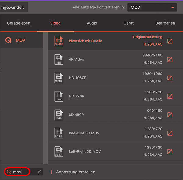 TRP MOV Converter Mac, TRP in MOV umwandeln Mac