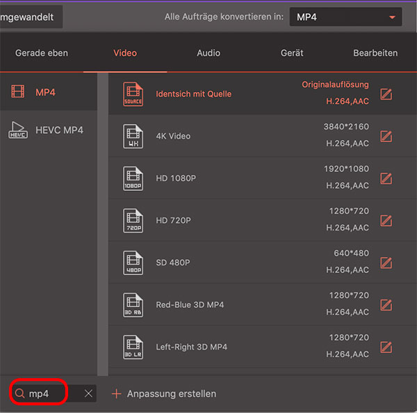 TRP MP4 Converter Mac, TRP in MP4 umwandeln Mac