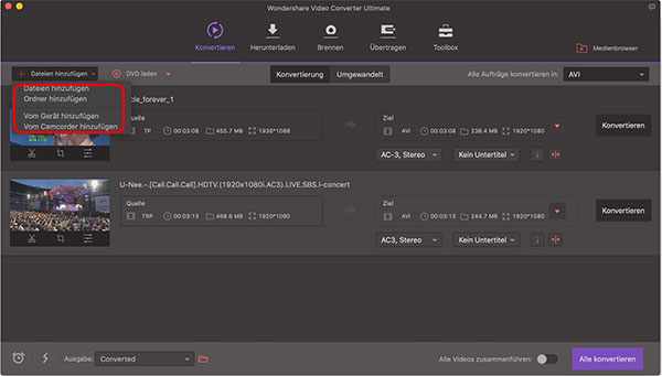 TRP MKV Converter Mac, TRP importieren